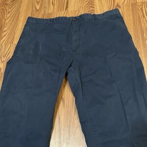 7 Diamonds Chino Dress Pants Men 36x32 Navy Blue 5-Pocket Golf Stretch Flat Prep